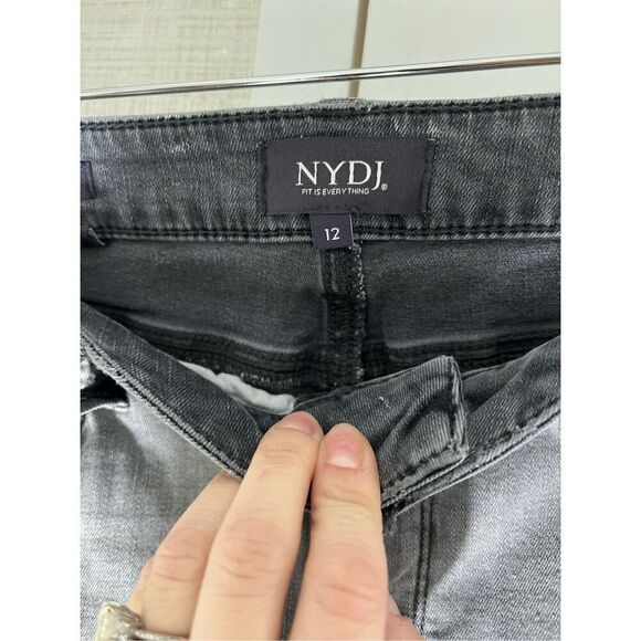 NYDJ Women's Lift X Tuck High Rise Ami Ankle Skinny Jeans Dark Gray Size 12 - Picture 3 of 13